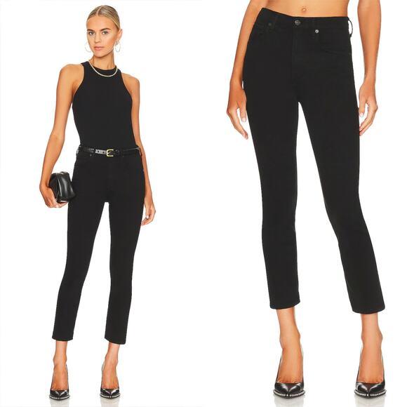 Citizens of Humanity Jolene High Rise Vintage Slim Plush Black - Picture 1 of 11